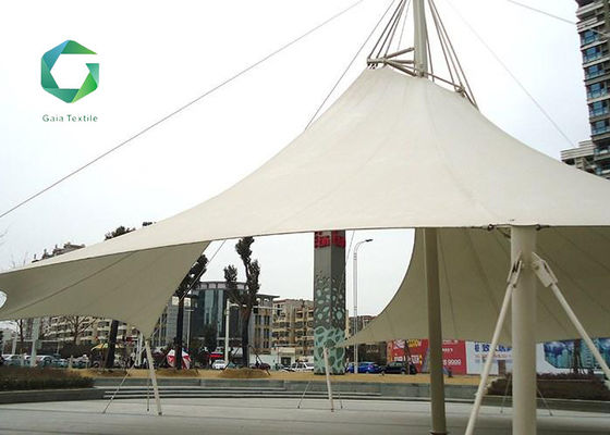 Ketegangan Kain 1350gsm PVC Membran Struktur Arsitektur Dilapisi Vinyl anti UV